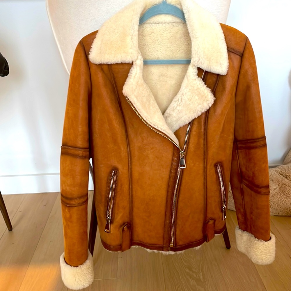 Real wool/leather aviator jacket.